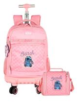 Kit Escolar Lilo Stitch Mochila Rodas + Lancheira Térmica Kit Escolar Lilo Stitch Mochila Rodas + Lancheira Térmica