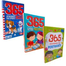 KIT ESCOLAR Livro 365 Atividades Português Livro 365 Atividades de Matemática e Livro 365 Atividades de Inglês