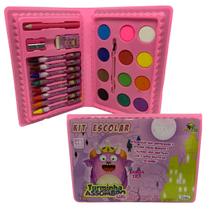 Kit Escolar Maleta 24pcs Menina Zein