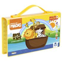 Kit Escolar Maleta de Pintura Completa 86 Ítens Arca de Noé