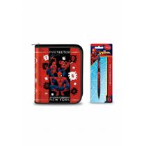 Kit Escolar Marvel Homem-Aranha - Fichário Zíper E Lapiseira Kit Escolar Marvel Homem-Aranha - Fichário Zíper E Lapiseira