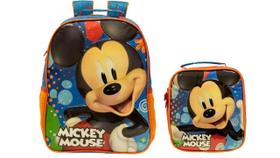 Kit Escolar Mickey Mouse Mochila De Costas + Lancheira