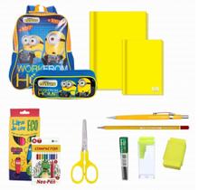 Kit Escolar Minions Gamer - Mochila, Material e Acessórios - SESTINI