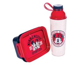 Kit Escolar Minnie Disney Com Garrafa E Pote 15631 Plasutil - CX 2 UN