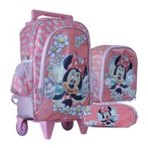 Kit Escolar Minnie Mochila + Lancheira + Estojo