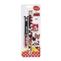 Kit Escolar Minnie Mouse Com Quatro Itens - Molin 22326 Kit Escolar Minnie Mouse Com Quatro Itens - Molin 22326