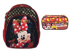 Kit Escolar Minnie Mouse Lancheira Térmica + Estojo