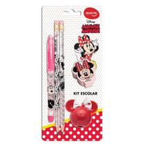 Kit Escolar Minnie Mouse Lápis / Caneta / Apontador / Borracha Molin