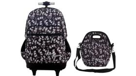 Kit Escolar Minnie Mouse Mochila De Rodas + Lancheira