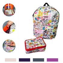 Kit Escolar Mochila Bolsa Costas Reforçada Estojo Pequeno Jumbo Box Masculino Feminino - Apparatos Kit Escolar Mochila Bolsa Costas Reforçada Estojo Pequeno Jumbo Box Masculino Feminino - Apparatos