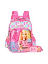 Kit Escolar Mochila Costas+Estojo Barbie - Pink