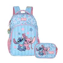 Kit Escolar Mochila Costas Estojo Box Stitch Disney Luxcel Kit Escolar Mochila Costas Estojo Box Stitch Disney Luxcel