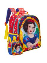 Kit Escolar Mochila Costas + Lancheira Branca De Neve