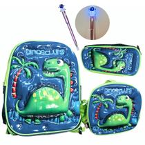 Kit Escolar Mochila Costas Lancheira Estojo 3D Infantil