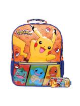 Kit Escolar Mochila de Costas+Estojo Triplo Pokemon