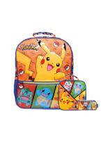 Kit Escolar Mochila de Costas+Lancheira+Estojo Pokemon