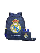 Kit Escolar Mochila De Costas+Lancheira+Estojo Real Madrid