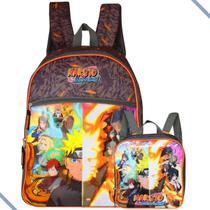 Kit Escolar Mochila De Costas + Lancheira Naruto Shippuden