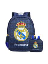 Kit Escolar Mochila De Costas+Lancheira Real Madrid Oficial