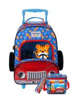 Kit Escolar Mochila De Rodas+Lancheira+Estojo My Car Carro Kit Escolar Mochila De Rodas+Lancheira+Estojo My Car Carro