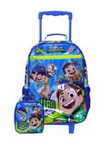 Kit Escolar Mochila De Rodas + Lancheira Família Arqueira