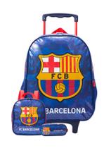 Kit Escolar Mochila de Rodas + Lancheira Térmica + Estojo Time de Futebol