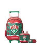 Kit Escolar Mochila de Rodas + Lancheira Térmica + Estojo Time de Futebol