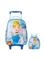 Kit Escolar Mochila De Rodinha+Lancheira Cinderela Original