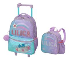 Kit Escolar Mochila De Rodinhas + Lancheira Lilica Ripilica - Pacific