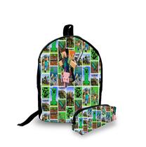 Kit Escolar Mochila E Estojo Infantil Minecraft