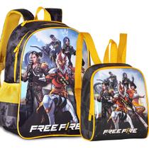 Kit Escolar Mochila e Lancheira Jogo Free Fire Clio Style