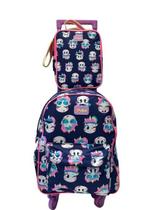 Kit Escolar Mochila e Lancheira Puket Uni Tennis Azul