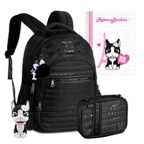 Kit Escolar Mochila Estojo Caderno e Boneca Rebecca Bonbon