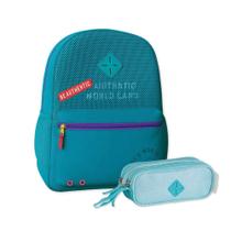 Kit Escolar Mochila + Estojo Super Style Menina Original Clio - Kit Escolar Mochila + Estojo Super Style Menina Original Clio -