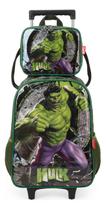 Kit Escolar Mochila Infantil + Lancheira Hulk Verde - Luxcel