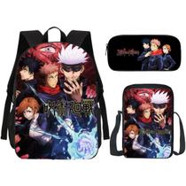 Kit Escolar Mochila, Lancheira E Estojo Anime Animação Volta as Aulas