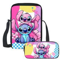 Kit Escolar Mochila Lancheira Estojo Alienígena Azul