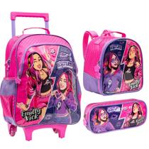 Kit Escolar Mochila Lancheira Estojo Emilly Vick Katlen Rosa