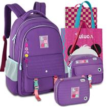 Kit Escolar Mochila Lancheira Estojo Luluca Juvenil Meninas Lançamento