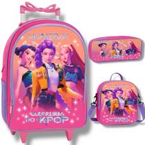 Kit Escolar Mochila Lancheira Termica + estojo - Guerreiras K Pop