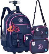 Kit Escolar Mochila Luluca Com Estojo Box E Lancheira Menina Kit Escolar Mochila Luluca Com Estojo Box E Lancheira Menina