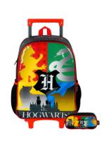 Kit Escolar Mochila Rodas+Estojo D Harry Potter - Preto