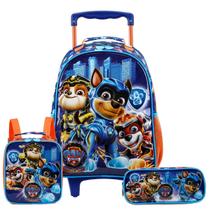 Kit Escolar Mochila Rodas Lancheira Estojo Patrulha Canina Kit Escolar Mochila Rodas Lancheira Estojo Patrulha Canina