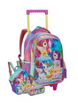 Kit Escolar Mochila Rodas + Lancheira + Estojo Rainbow Kit Escolar Mochila Rodas + Lancheira + Estojo Rainbow