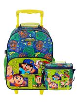 Kit Escolar Mochila Rodas + Lancheira Família Arqueira Kit Escolar Mochila Rodas + Lancheira Família Arqueira