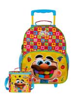 Kit Escolar Mochila Rodas + Lancheira José Comilão Oficial Kit Escolar Mochila Rodas + Lancheira José Comilão Oficial