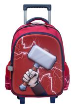 Kit escolar mochila rodinha 16" +lancheira+estojo super hammer 3d em poliéster ys42166 Kit escolar mochila rodinha 16" +lancheira+estojo super hammer 3d em poliéster ys42166