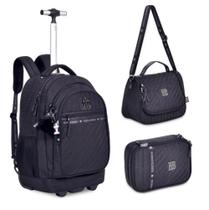 Kit Escolar Mochila Rodinha Rebecca Bonbon Preto Clio Style Kit Escolar Mochila Rodinha Rebecca Bonbon Preto Clio Style