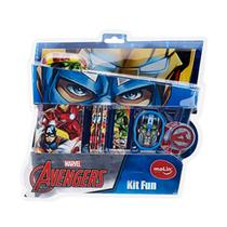 Kit Escolar Molin Avengers Azul 7 Itens