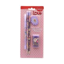 Kit Escolar- Molin- Love Flowers 5 itens Kit Escolar- Molin- Love Flowers 5 itens